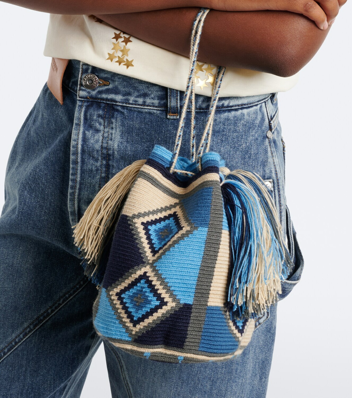 JW Anderson La Mochia Wayuu woven bucket bag