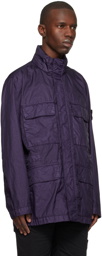 Stone Island Purple Water-Resistant Coat