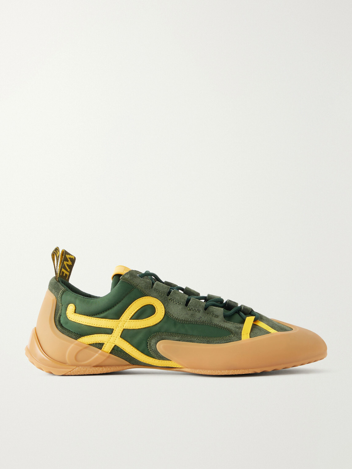 LOEWE - Grip Suede-Trimmed Nylon Sneakers - Green