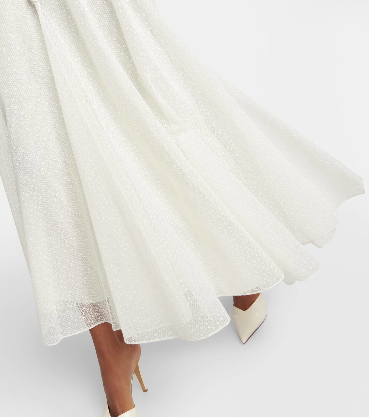 Elie Saab Lace-trimmed midi dress