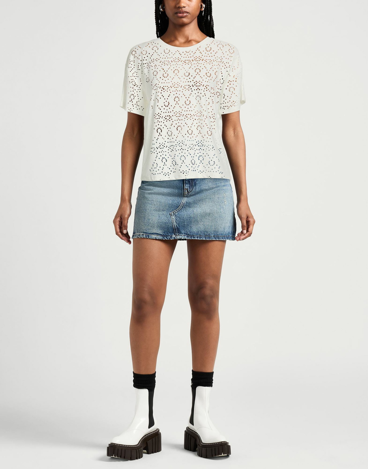 Pieces Womens T-shirt in White