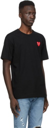 COMME des GARÇONS PLAY Black Layered Double Heart T-Shirt
