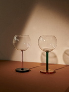 Sophie Lou Jacobsen Green, Orange And Pink Two-Piece Glass Set