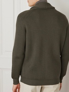 Thom Sweeney - Ribbed Merino Wool Cardigan - Green