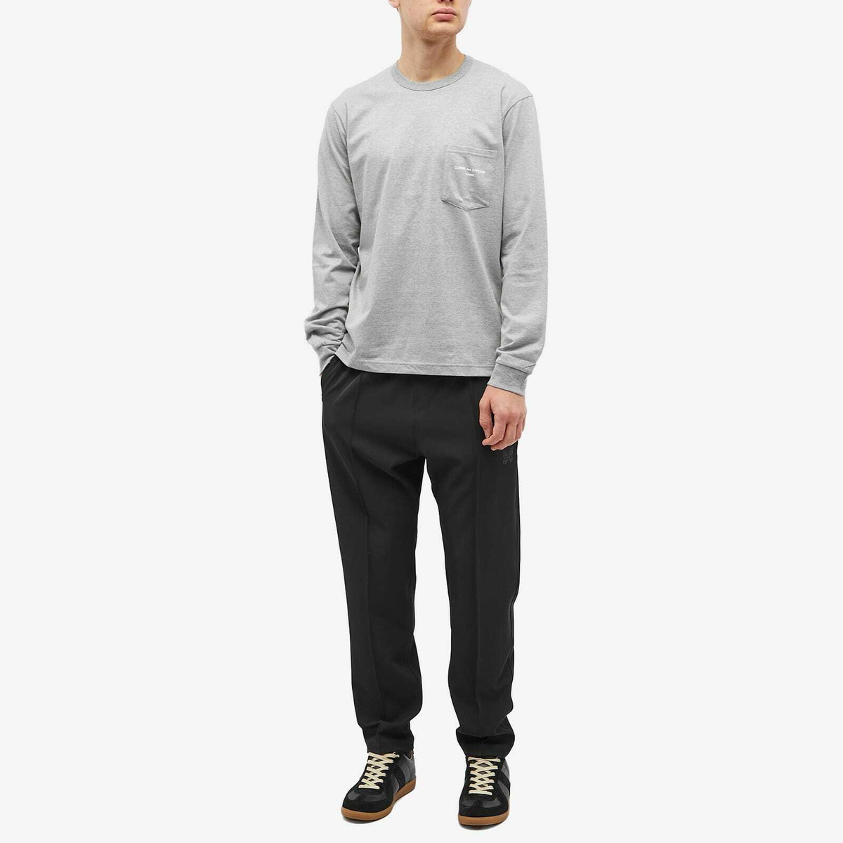 ★OY★GRADATION LOGO POCKET LONG SLEEVE-GREY★正規品/送料込 Comme Des Garçons Homme Men's Long Sleeve Pocket Logo T