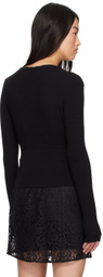 Mirror Palais Black Drawstring Cardigan