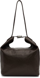 BY FAR Brown Maxi Bea Creased Leather Bag