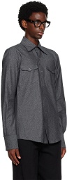 KOZABURO Navy Slim-Fit Shirt