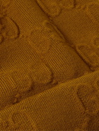 GUCCI - Logo-Embossed Wool-Blend Beanie - Brown