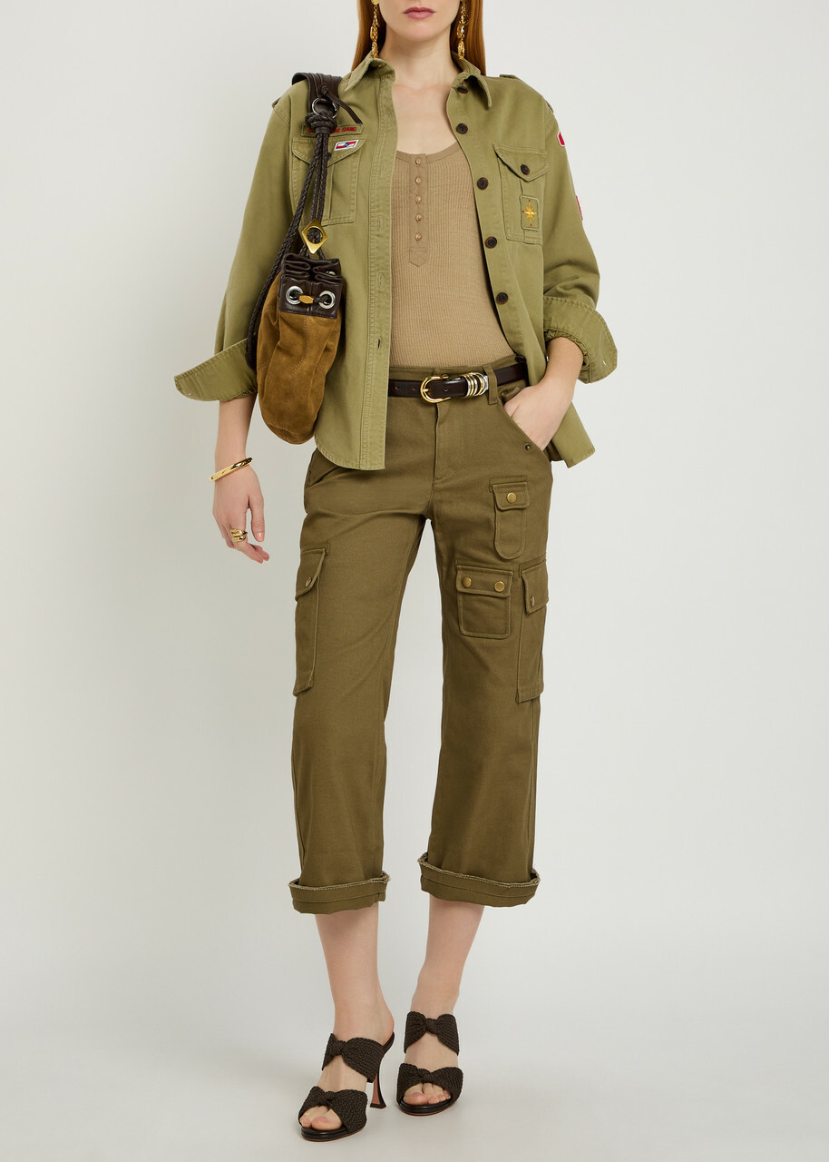 Isabel Marant Helma Ribbed Silk Tank top Bronze