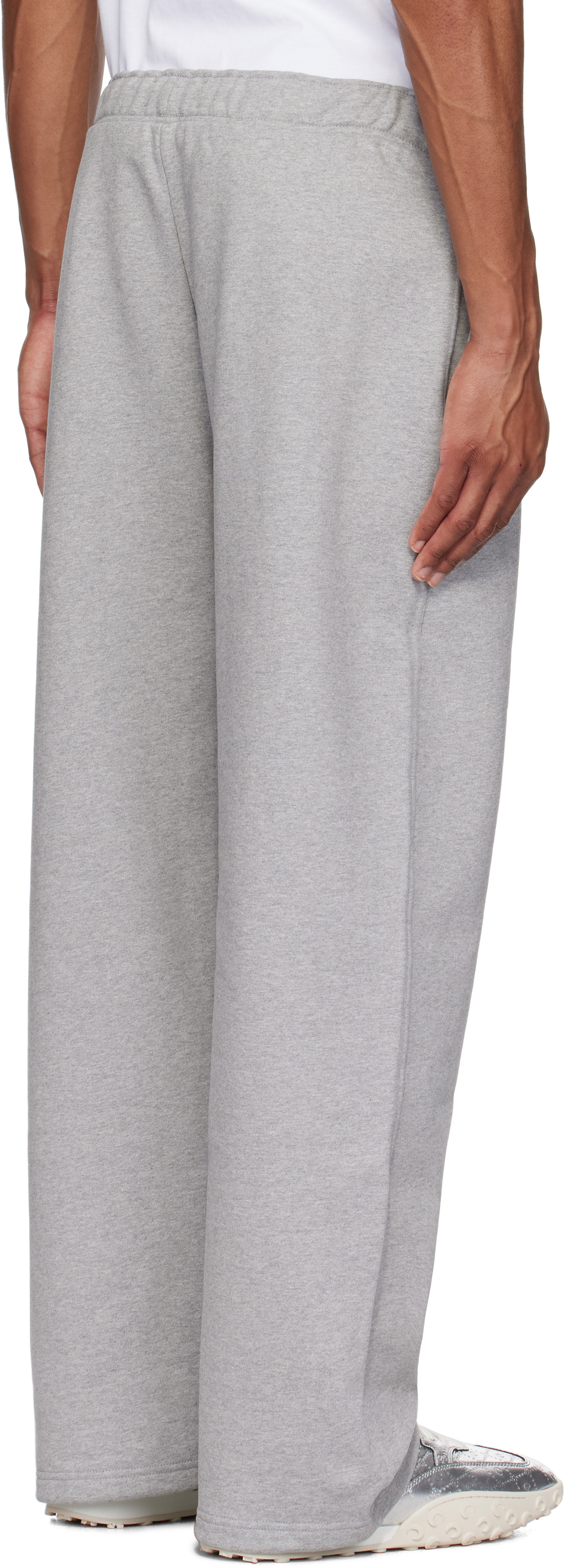 Marine Serre Gray Moon Logo Fleece Sweatpants