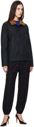 Barbour Navy Macklow Waxed Jacket