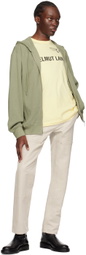 Helmut Lang Green Zip Hoodie
