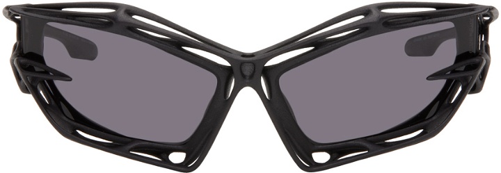 Photo: Givenchy Black Giv Cut Cage Sunglasses