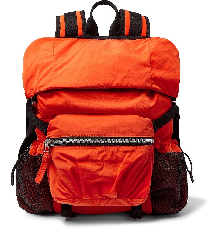 Photo: Bottega Veneta - Webbing-Trimmed Shell Backpack - Orange