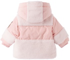 Burberry Baby Pink Paneled Down Jacket