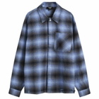 END. x Represent Distressed Flannel Shirt in Blue