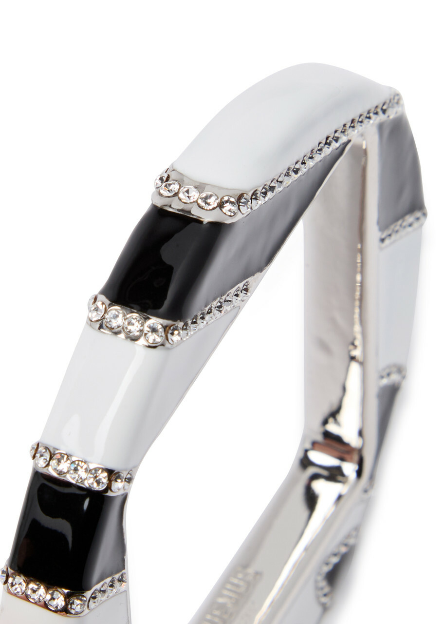 Jacquemus Le Bracelet Rond Zebra Enamelled Bracelet - Black - One Size