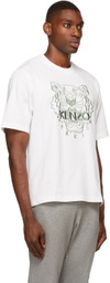 Kenzo White Loose-Fit Tiger T-Shirt