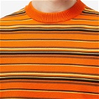 Flagstuff Men's Border Stripe T-Shirt in Orange