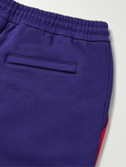 GUCCI - The North Face Tapered Colour-Block Cotton-Jersey Sweatpants - Blue