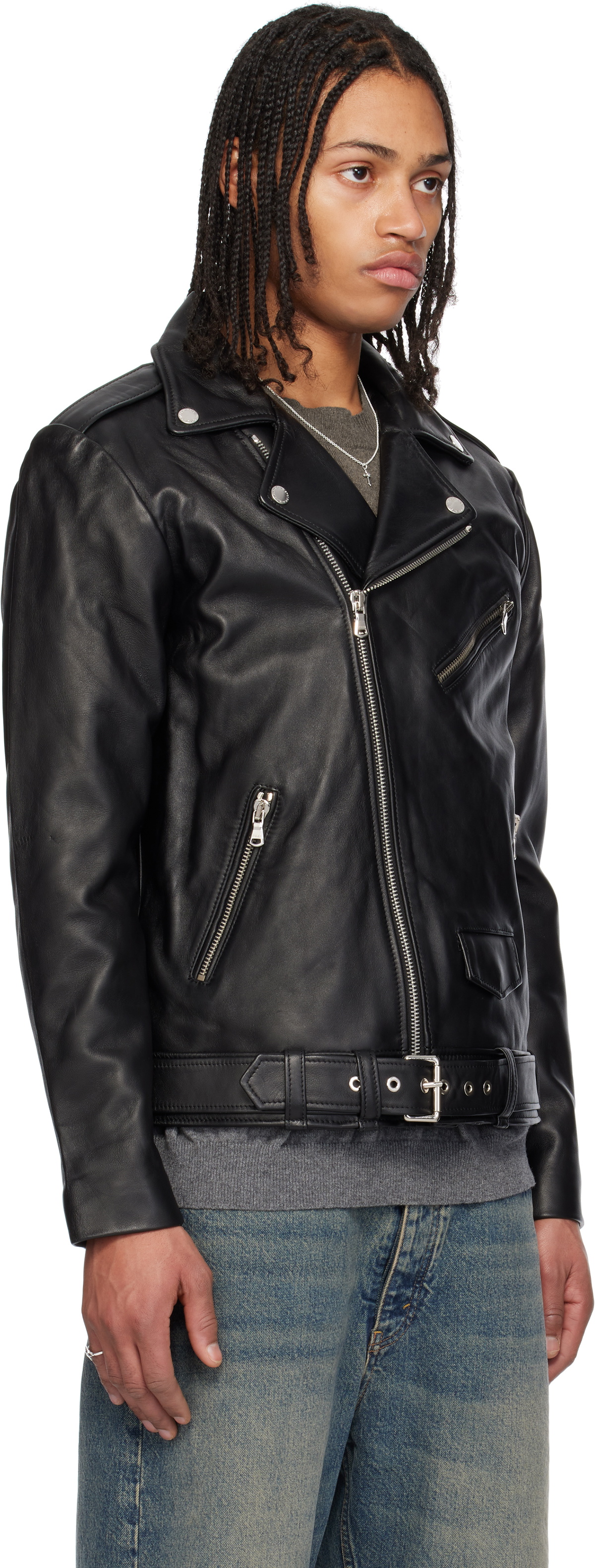 Stolen Girlfriends Club Black Joey Biker Leather Jacket