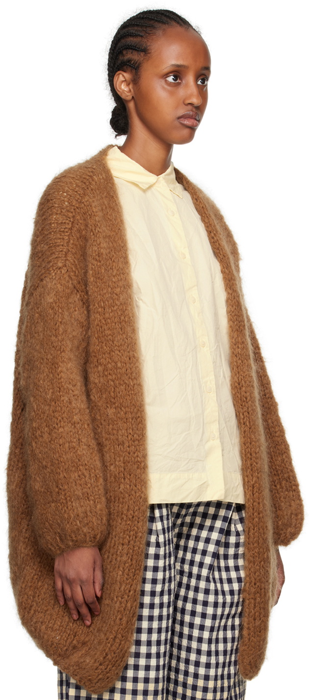 CASEY CASEY Tan Long Cardigan CASEY CASEY