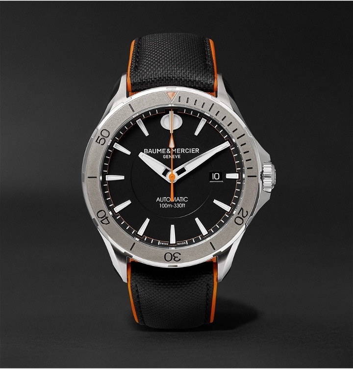 Photo: Baume & Mercier - Clifton Club Automatic 42mm Stainless Steel and Leather Watch - Black