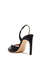 Victoria Beckham Harlow 100 Satin Slingback Sandals Black