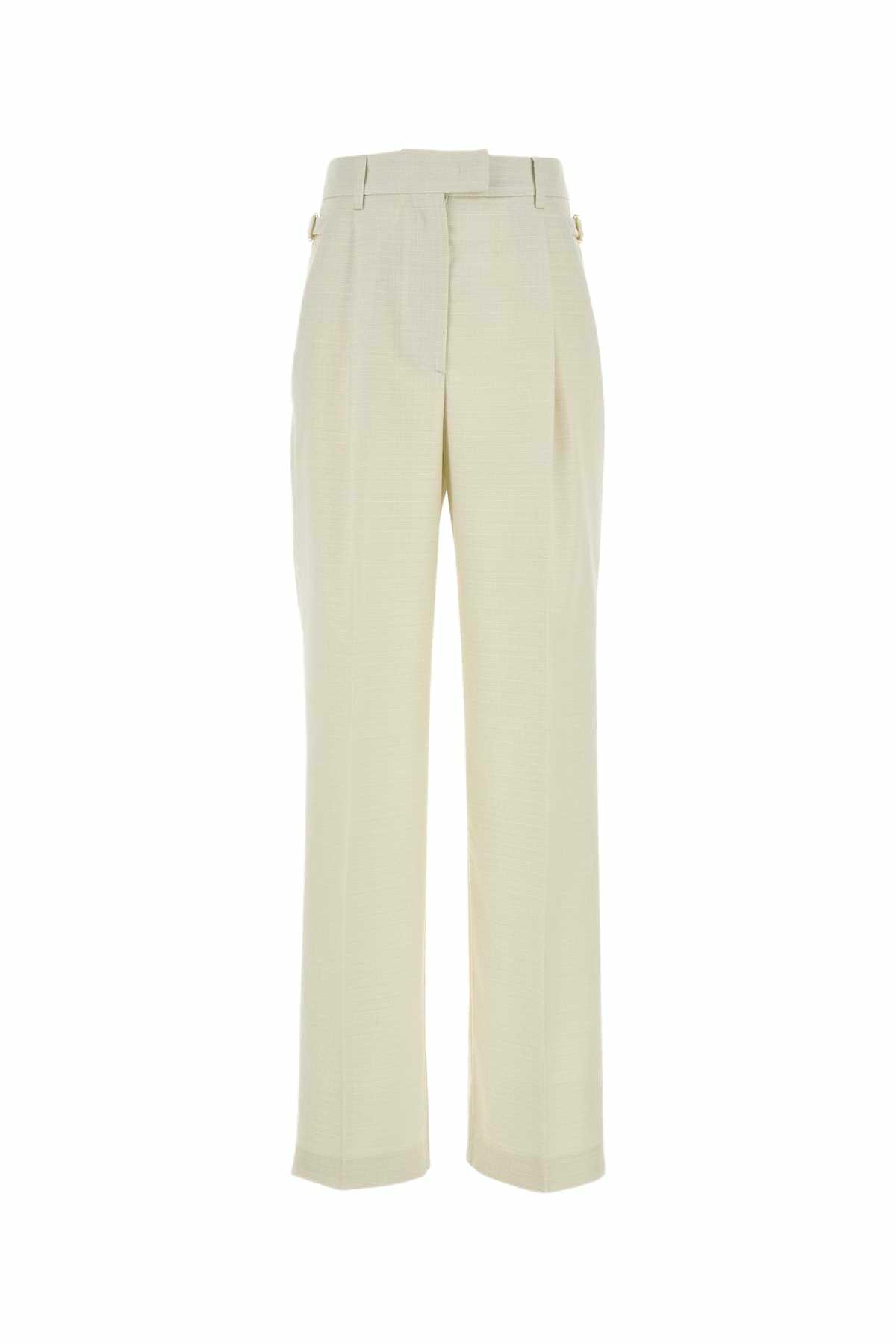 PT Torino White Wool Blend Isabel Pant