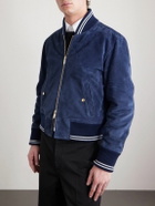 Thom Browne - Suede Blouson Jacket - Blue