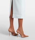 Roland Mouret Caped satin crêpe midi skirt