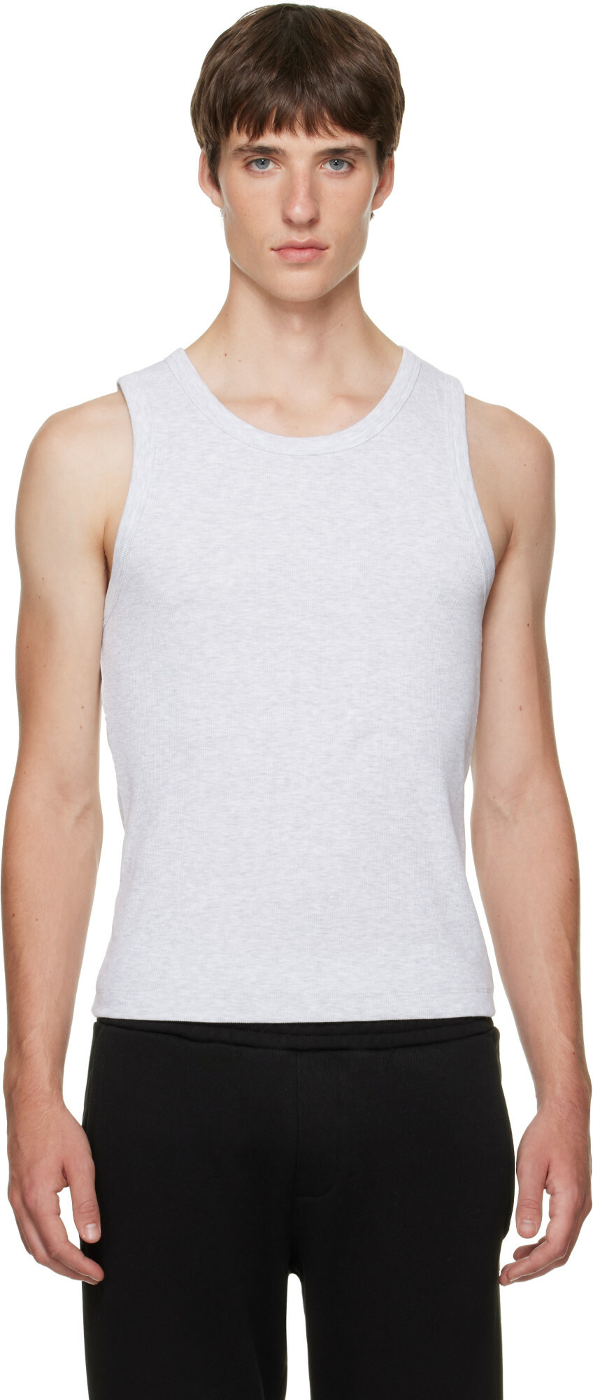 Entire Studios Gray Rib Tank Top