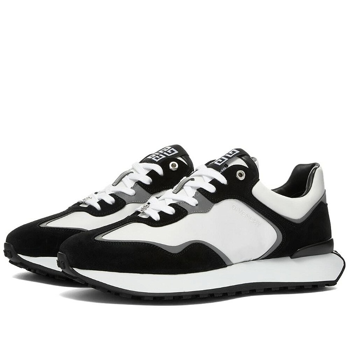 Photo: Givenchy Men's GIVRunner Sneakers in Black/Grey/White
