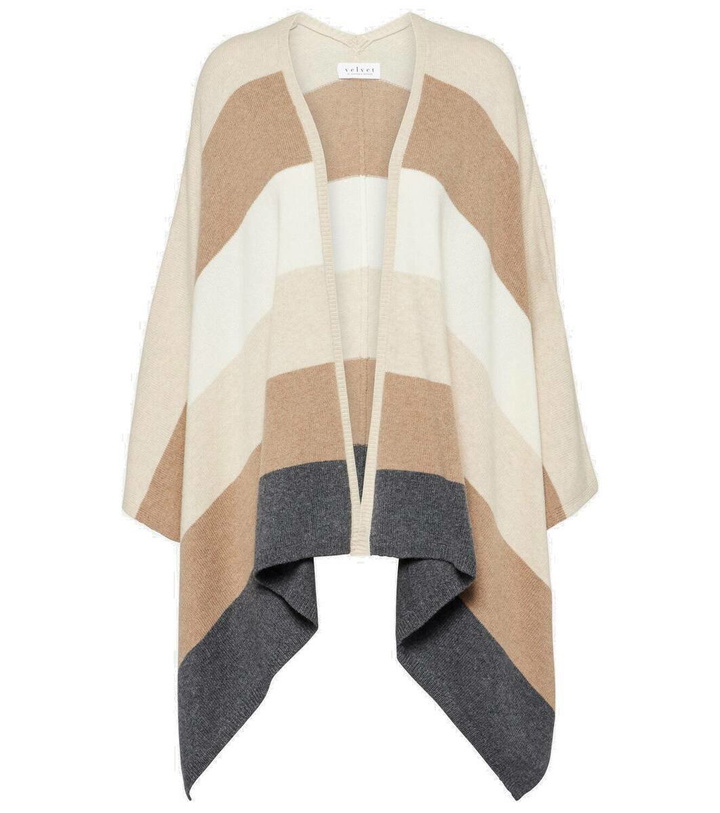 Photo: Velvet Jonas striped wool-blend poncho