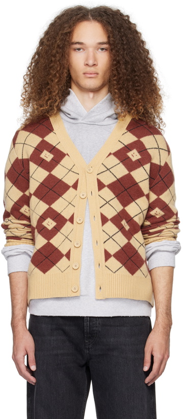 Photo: Acne Studios Beige & Brown Jacquard Cardigan