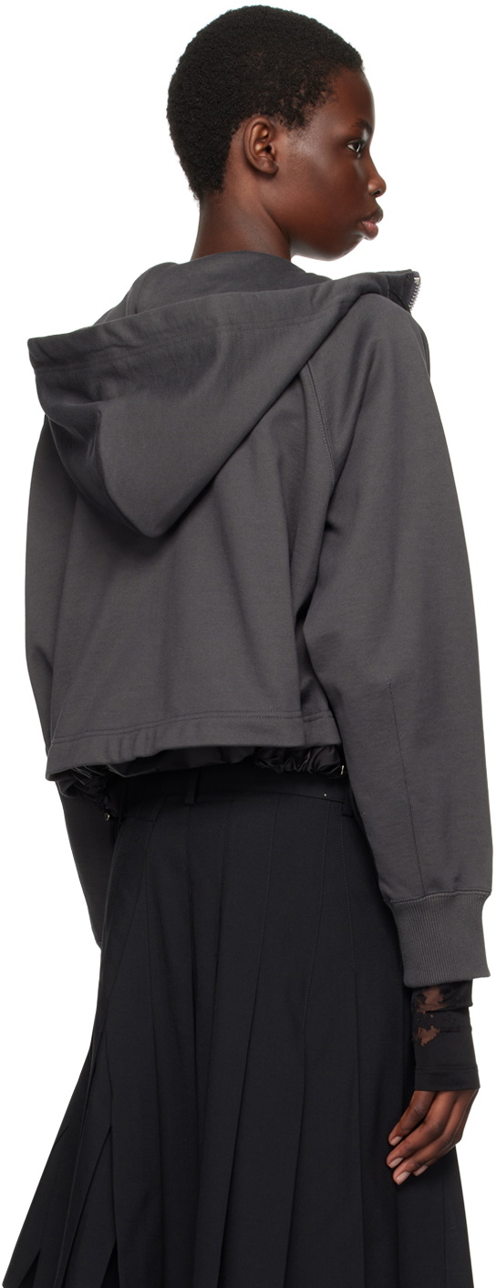 sacai Gray Zip Hoodie Sacai