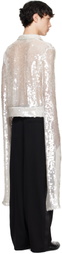 Coperni White Knotted Sequins Polo