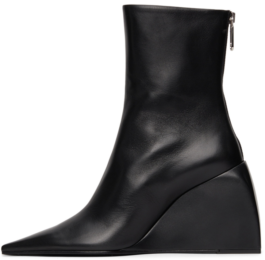 Off-White Black Dolls Wedge Ankle Boots