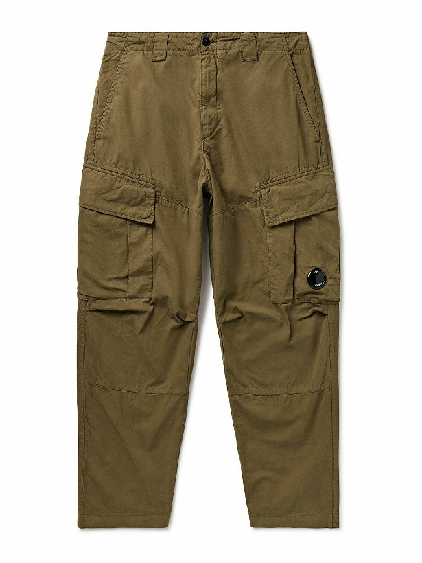 Photo: C.P. Company - Tapered Logo-Appliquéd Micro Reps Cargo Trousers - Brown