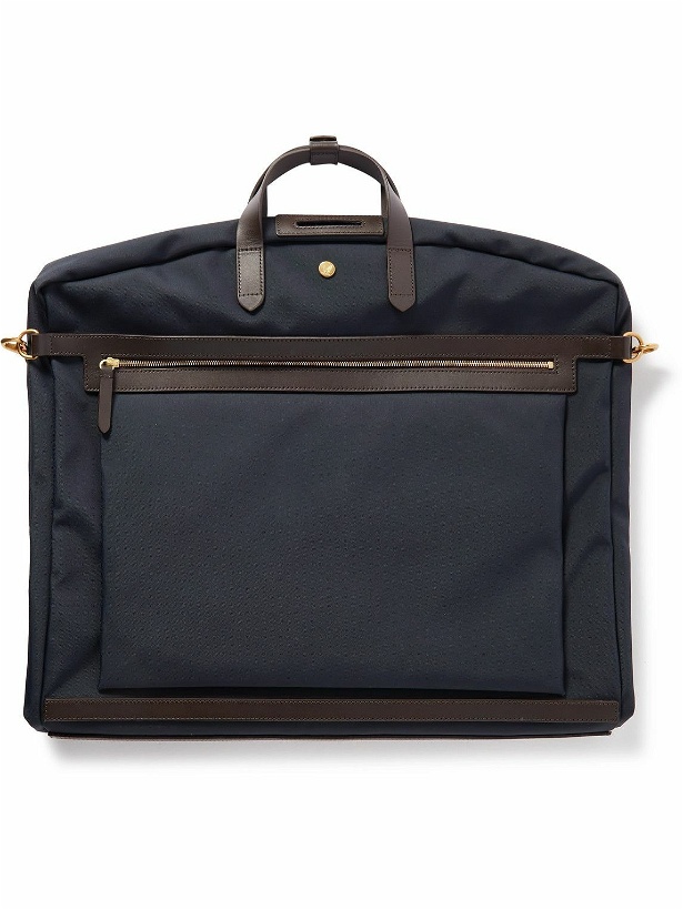 Photo: Mismo - Leather-Trimmed Canvas Suit Carrier