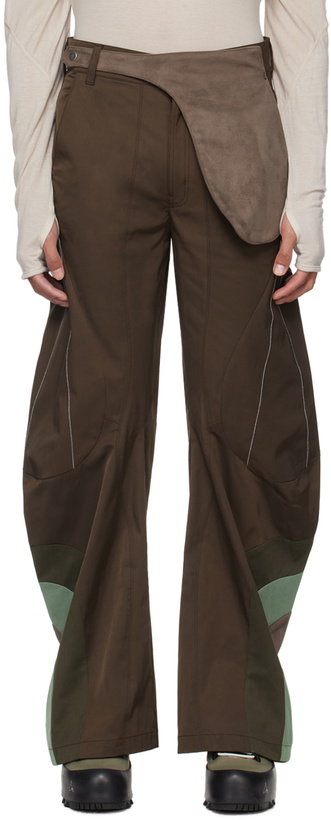 Photo: FFFPOSTALSERVICE Brown Articulated Waistbag Trousers