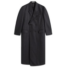 Auralee Women's Light Melton Chesterfield Coat in Top Charcoal