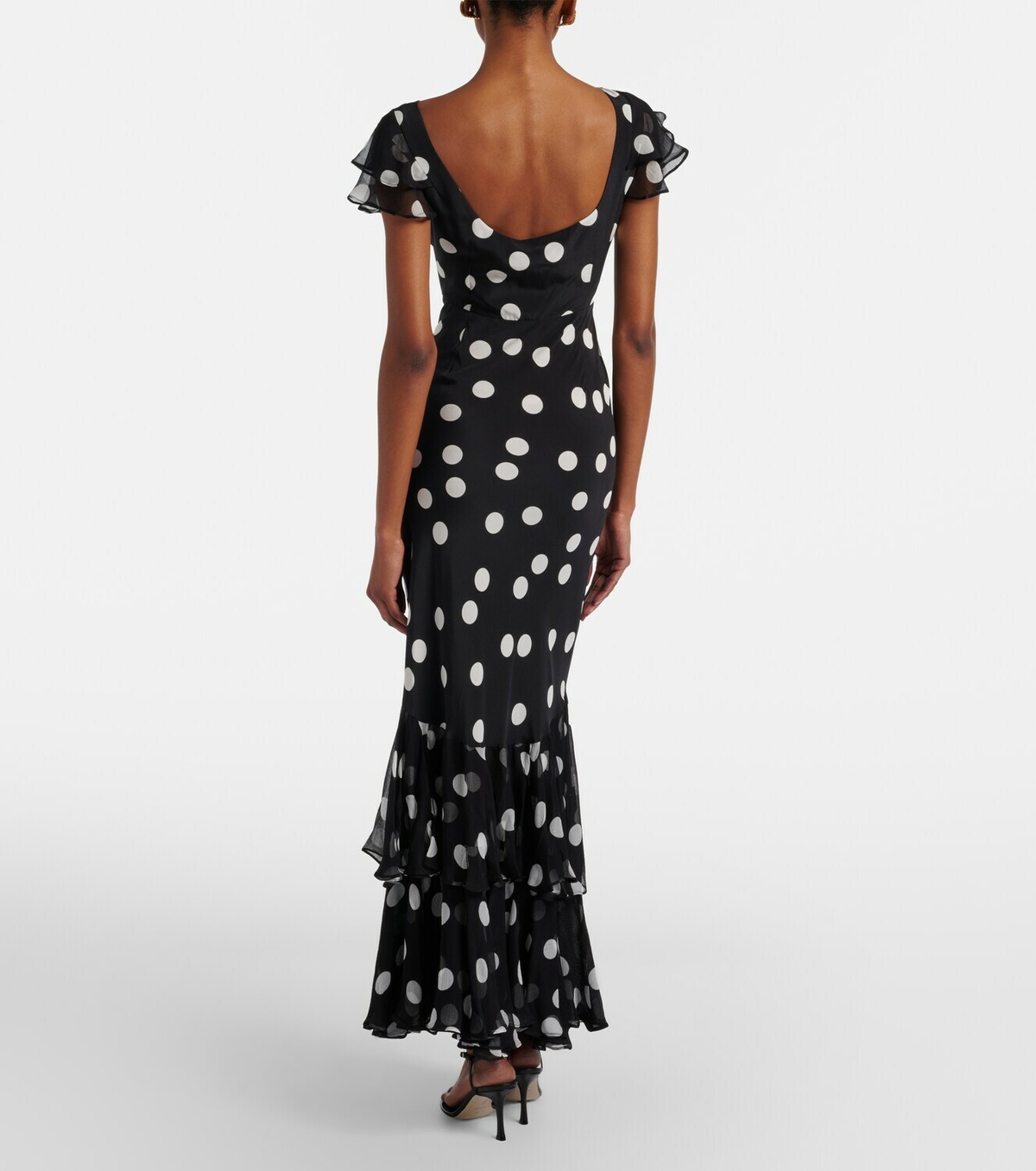 Rixo Ordinia polka-dot silk cocktail dress