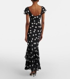 Rixo Ordinia polka-dot silk cocktail dress