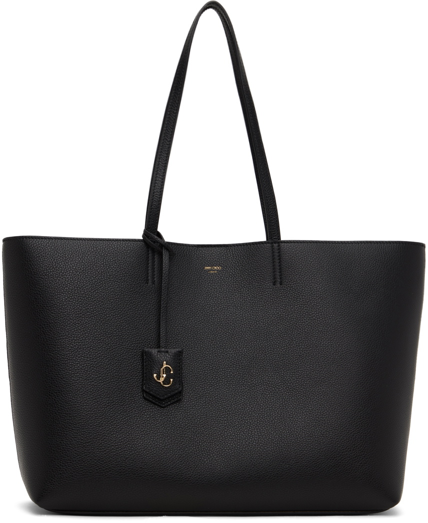 JIMMY CHOO Tote Bag Canvas Leather Black Logo A4 Unisex | eBay