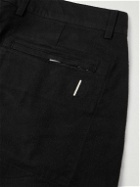 Folk - Signal Tapered Cotton-Moleskin Trousers - Black