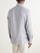 Brunello Cucinelli - Cotton-Flannel Western Shirt - Gray