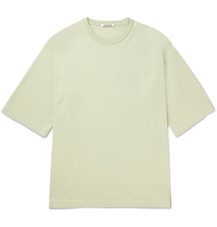 Photo: Auralee - Oversized Cotton-Jersey T-Shirt - Green
