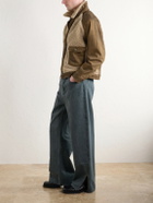 RRL - Fleece-Trimmed Denim Jacket - Brown